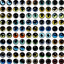 DIY 바느질 인형에 대한 유리 눈 50 개 공예 액세서리 고양이 드래곤 공룡 라운드 Cabochon, [06] 14mm, [01] 32