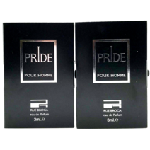 RUE BROCA PRIDE POUR HOMME EDP VIAL SPRAY FOR MEN 0.1 Oz / 3 ml LOT OF 2 PCS