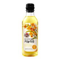 CJ제일제당 풍미 백설 카놀라유 캠핑식용유 업소용 전부침 500ml 새우튀김 식용류오일, 3개