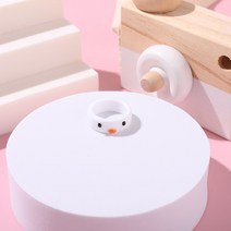 브랜드없음 5 스타일 링 폴리머 클레이 수지 반지 여자를위한 개구리 귀여운 시리즈 여성을위한 동물 보석 여름 패션 여행 선물