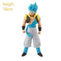 드래곤 볼 슈퍼 피규어 애니메이션 모델 손오공 실버 액션 Gogeta 입상 18cm 32cm 동상 컬렉션 장난감 Bejīta Figma, H18CM no retail box