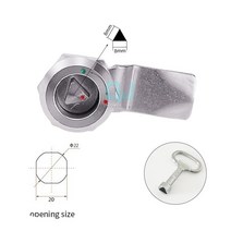 카라반 트레일러 자물쇠 RV 캠핑카 열쇠 도어락1set 22mm 설치 배전 잠금 274, 표시가 있는 삼각형