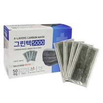 그린텍 5000 카본마스크 1각(50매), 단품