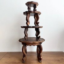 반상 해주반 차상 미니 소반 전통 찻상 테이블 개다리, 지름 약 42cmx높이 약 26cm