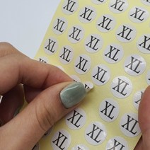 사이즈스티커 의류 신발 이니셜 라벨 치수 XL