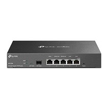 TP-LINK ER7206 6포트 듀얼/다중 WAN VPN 라우터(최대 4개의 기가비트 WAN 포트 1*SFP 포트 매우 안전한 VPN Omada SDN 중앙 관리 방화벽) 블랙 사무실 네트워크에 이상적 -13597