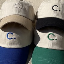투톤 C 볼캡 모자 4color