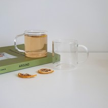 마카 내열유리 머그컵 190ml M-03 머그 커피 차 하이브로실리게이트, 투명