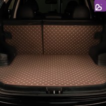 체리비 퀼팅 트렁크매트 2열등받이+트렁크매트 차박매트, 브라운, 올뉴투싼 TL  (일체형)15년 3월~18년7월