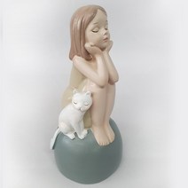 인조이박스 고양이와소녀 장식인형 HYX1790