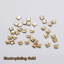 취미 공예 재료 모자이크 100pcs(100g/3.52oz) 반짝이는 유약 유리 타일 4mm/0.16in 두께 1cm/0.39in 정사각형 만들기, 100pcs-100g-3.52oz, Gold Electroplating