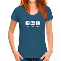 Men Clothing Eat Sleep Scoot Push Stunt Funny T Shirt 코튼 반팔 티셔츠 탑스 Camiseta 남성 의류, 18 WoMen navy blue_06 XL
