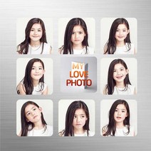 주문제작 커플사진 생일선물 포토자석 메탈 납골당사진 액자, 102X153mm(스텐드포함)