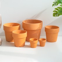 국산 막분 토분 빈티지 화분 토기 황토색 6size, 케이막분