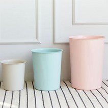 올유리빙 미니 휴지통 인테리어 쓰레기통 원형 가정 사무실 카페 식당 화장실 오픈형 청소 2개 3개, 소-2개-핑크