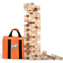Jenga Official Giant JS6 - Extra Large Size Stacks to Over 4 feet Includes Heavy-Duty Carry Bag Pr, 한개옵션0