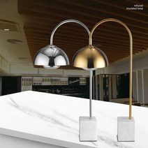 뷔페 음식 식품 온도 조절 가열 램프 튀김 고기 육류, 화이트스톤 + 실버