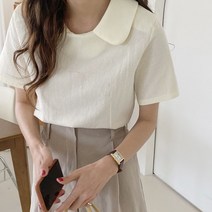 [드레스날다] 은은해서반함 둥근카라 반팔 블라우스(bl635)