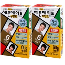 동성제약 세븐에이트 무향료 칼라크림 60g, 6호 자연스런 갈색, 2개입