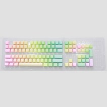 워치어라운드 OEM 그라데이션 측각 PBT 딥다잉 104키 키보드 키캡, 레인보우, 일반형