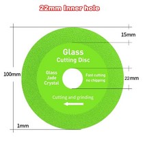 전동공구부품 내공 유리 커팅 디스크 20/22mm 다이아몬드 석 톱날 세라믹 타일 옥 특수 연마 블레이드 날카로운 브레이징, 02 1 x 22 mm aperture