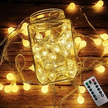 스트링라이트 리모컨 알전구 캠핑 40구 80구 텐트 앵두전구 LED, 80구 10m [USB], 투명 버블 화이트_80구 10m [USB]
