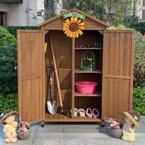 농기구보관함 농막컨테이너 원목 야외 조립식 수납장 철재 보관함 옥상 창고, 그린 A 큰 사이즈