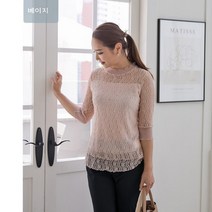 이헌영 이헌영 엄마옷 프릴카라 7부 레이스소매 블라우스/20BS5038B0