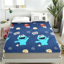 패밀리침대토퍼 패밀리 침대 매트리스 패드 토퍼 여름 슬리핑 매트 퀼트 커버 솔리드 컬러 장착 시트 보호대 보호