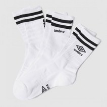 엄브로 스트라이프 3PACK 크루 화이트 UO123CSC21