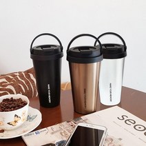 자동차컵홀더 쏙 대용량 온도유지 텀블러 500ml 보온, 매트블랙