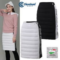 [클리브랜드골프] 헝가리구스 튜브퀼팅 여성 롱길이감 다운 랩스커트골프치마골프웨어_CGKWSK1756