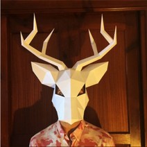 종이가면 페이퍼크래프트 도안 3D 모형 접기 DIY 페이퍼토이 산타클로스 미키마우스 코알라 늑대 기린, B + 광택타입