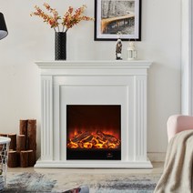 전기벽난로 장작 휴대용 불멍 히터 가정용 온풍기, 길이1.2m높이1.08m+장식용노심