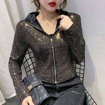 봄가을 스팽글 쇼트 카디건 하늘비즈 C11 U077B498