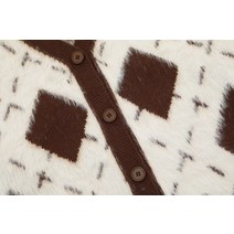 남자 아가일 가디건 체크패턴 니트 아우터 데이트룩 배색 가디건