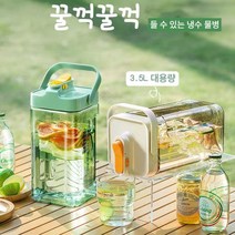 Mochae 냉장고물병 대용량 휴대용 물통 음료 디스팬서 3.5L 대용량 냉수병 쥬스디스펜서 쥬스통, 1개, 흰색