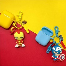 톡톡튀는 히어로캐릭터 에어팟케이스 키링, 히어로캐릭터_블루