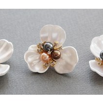 J541 삼색자개꽃 한복 비녀 뒤꽂이 만들기 부자재