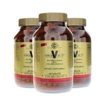 솔가 [3개 SET] 포뮬러 VM 75 철분 포함 180정 (타블렛) Solgar Formula 180 Tablets, 1개