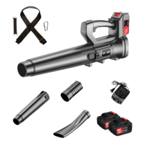 강력 무선 송풍기 블로워 브로워 낙엽 제설기 충전 대포 블로어 파워 에어 청소기 세차 풍로, 4. 베스트형 배터리 2개