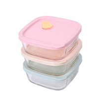 전자레인지 오븐글라스 햇쌀밥 용기 냉동밥 보관 강화 내열유리 밀폐용기, 320ml 1세트