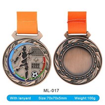 트로피 학교 스포츠 축구 대회 메달 게임 상금 금은 동메달 트로피 기념 메달 기념품 선물, 청동