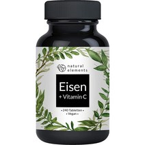(독일) 내추럴엘리먼트 철분+비타민C 240정 natural elements Eisen Iron with natural vitamin C