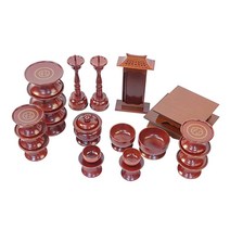 차례 그릇 37 47p 구정 제사 제기 목기 제기함 제기세트, 푸 단어 세트 37P