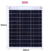 태양광 충전기 고속충전 30w 태양 전지 패널 5v 폴리실리콘 유연한 휴대용 야외 방수 태양 전지 자동차 선박 캠핑 하이킹 여행 휴대 전화, 03 30W