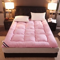 자취방 침대매트 양털토퍼 자가발열양면토퍼 편한잠 메트리스, 핑크_80x190cm