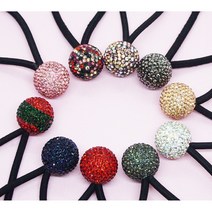 크리스탈 큐빅 볼 링고무줄 헤어끈 데일리머리끈