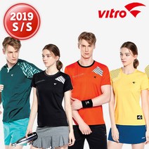 19SS12 비트로 테니스 배드민턴 탁구복 남자 여자라운드티셔츠 스포츠의류