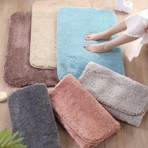 극세사 발매트 욕실 러그 예쁜 컬러 매트 자취 선물, 40x80 그레이